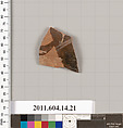 Terracotta fragment of an undetermined closed shape, Terracotta, Unknown fabric