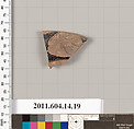 Terracotta fragment of kylix?, Terracotta, Unknown fabric