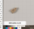 Terracotta fragment of a closed shape?, Terracotta, Unknown fabric