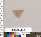 Terracotta fragment of a closed shape, Terracotta, Unknown fabric