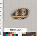 Terracotta fragment of a closed shape, Terracotta, Greek, Corinthian?