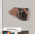 Terracotta fragment of a kylix (drinking cup), Terracotta, Etruscan