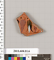 Terracotta fragment of a neck-amphora (jar)?, Terracotta, Greek, Chalcidian