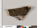 Terracotta fragment of a kylix (drinking cup), Terracotta, Etruscan
