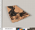 Terracotta fragment of a kylix (drinking cup), Terracotta, Etruscan