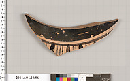 Terracotta fragment of a hydria (water jar)?, Terracotta, Etruscan