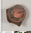 Terracotta fragment of a stemless kylix (drinking cup)?, Terracotta, Etruscan