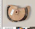 Terracotta fragment of a Genucilia plate, Terracotta, Etruscan, Genucilia