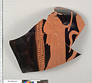 Terracotta fragment of a column-krater (bowl for mixing wine and water), Attributed to the Florence Painter [DvB], Terracotta, Greek, Attic