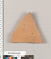 Terracotta fragment of a closed shape, Terracotta, Etruscan