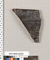 Terracotta fragment of a closed shape, Terracotta, Etruscan