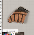 Terracotta fragment from a closed shape, Terracotta, Etruscan