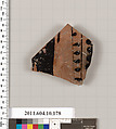 Terracotta fragment of a column-krater (deep bowl), Terracotta, Etruscan