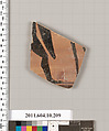 Terracotta fragment of an amphora (jar), Terracotta, Etruscan