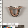 Terracotta fragment of a skyphos (deep drinking cup), Terracotta, Etruscan