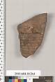 Terracotta fragment of an undetermined shape, Terracotta, Etruscan