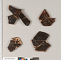 Terracotta fragments of a closed shape, Terracotta, Etruscan