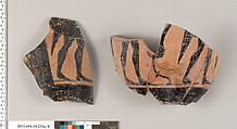 Terracotta fragments of an amphora (jar), Terracotta, Etruscan
