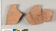 Terracotta fragments of an amphora (jar), Terracotta, Etruscan