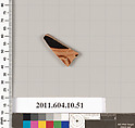 Terracotta fragment of a kylix (drinking cup), Terracotta, Etruscan