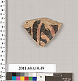 Terracotta fragment of a kylix (drinking cup), Terracotta, Etruscan