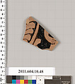 Terracotta fragment of a kylix (drinking cup), Terracotta, Etruscan