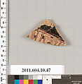 Terracotta fragment of a kylix (drinking cup), Terracotta, Etruscan