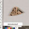 Terracotta fragment of a kylix (drinking cup), Terracotta, Etruscan