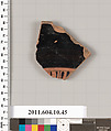 Terracotta fragment of a kylix (drinking cup), Terracotta, Etruscan
