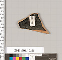 Terracotta fragment of a kylix (drinking cup), Terracotta, Etruscan