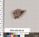 Terracotta fragment of a kylix (drinking cup), Terracotta, Etruscan