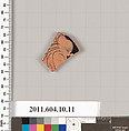 Terracotta fragment of a stemless kylix (drinking cup)?, Terracotta, Etruscan