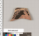 Terracotta fragment of a kylix (drinking cup), Terracotta, Etruscan