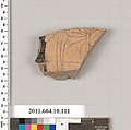 Terracotta fragment of a krater (deep bowl)?, Terracotta, Etruscan