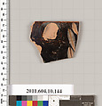 Terracotta rim fragment of a skyphos (deep drinking cup), Terracotta, Etruscan