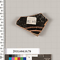 Terracotta fragment of a bowl, Terracotta, Etruscan