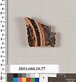 Terracotta fragment of a bowl, Terracotta, Etruscan