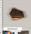Terracotta fragment of a bowl, Terracotta, Etruscan