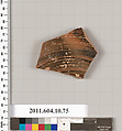 Terracotta fragment of a bowl, Terracotta, Etruscan