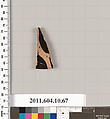 Terracotta fragment of a kylix (drinking cup), Terracotta, Etruscan