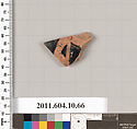 Terracotta fragment of a kylix (drinking cup), Terracotta, Etruscan