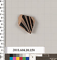 Terracotta fragment of a skyphos (deep drinking cup), Terracotta, Etruscan