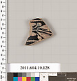 Terracotta fragment of an oinochoe (jug), Terracotta, Etruscan