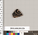 Terracotta fragment of a closed shape, Terracotta, Etruscan