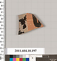 Terracotta fragment from a closed shape, Terracotta, Etruscan