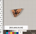 Terracotta fragment of a closed shape, Terracotta, Etruscan