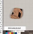 Terracotta fragment of a skyphos (deep drinking cup), Terracotta, Etruscan