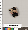Terracotta fragment of a skyphos (deep drinking cup), Terracotta, Etruscan