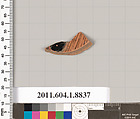 Terracotta fragment of a kylix (drinking cup)?, Terracotta, Greek, Attic