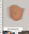 Terracotta fragment from a closed shape, Terracotta, Etruscan